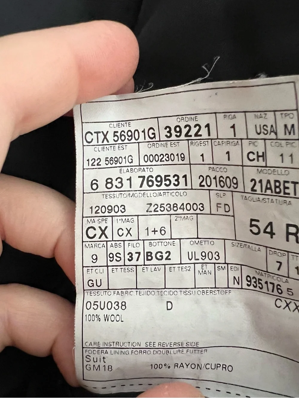 Gucci Black Pinstripe Two-Piece Suit